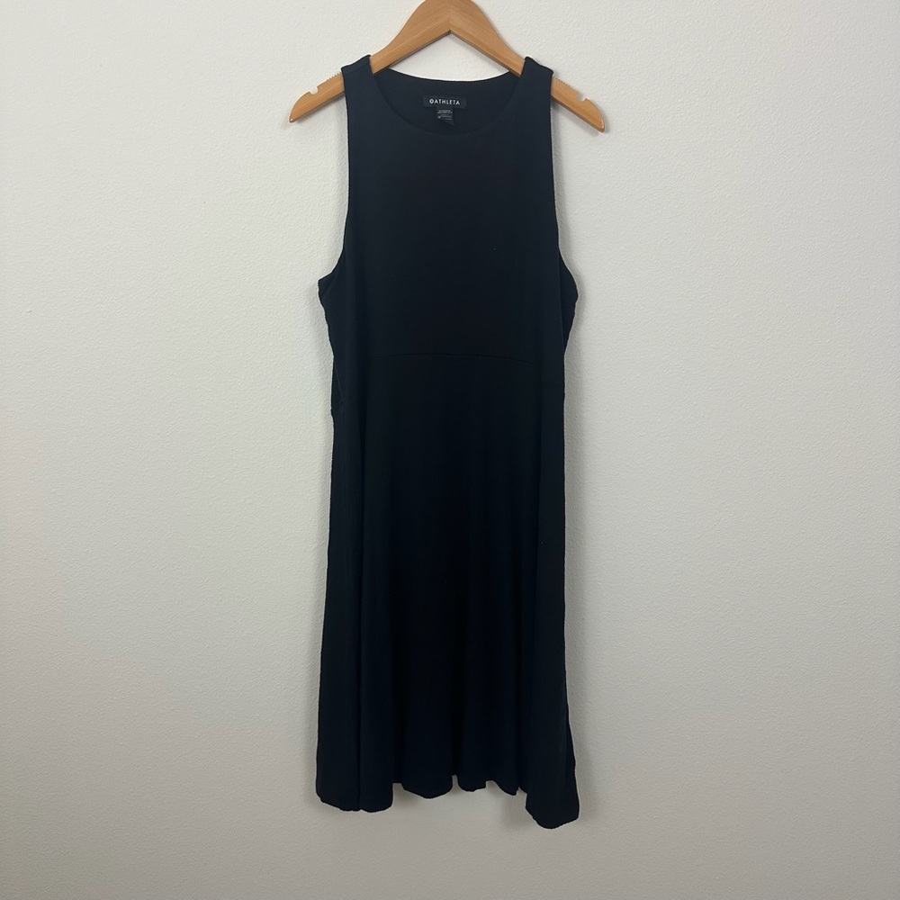 Athleta Santorini Thera Dress in Black Size Medium Minimalist - Picture 3 of 10